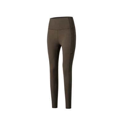 Einfarbige Hüfttiefe Lässige Bequeme Sporthose Damenhose Eichenbraun SC1249008DY-CO47