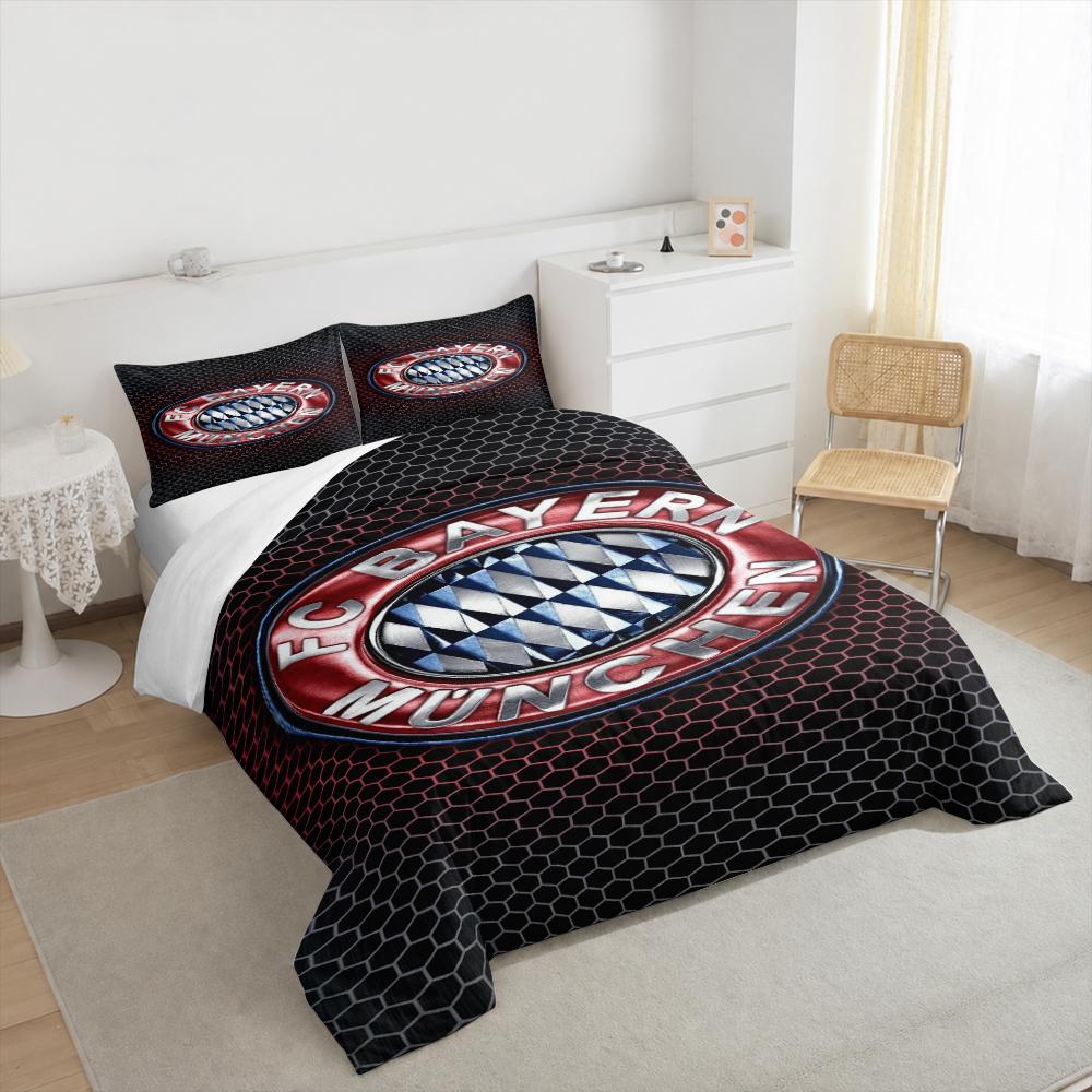 "FC Bayern Munich Logo Print Bedding setBedding set (1 duvet cover, 2 pillowcases, duvet not included)
