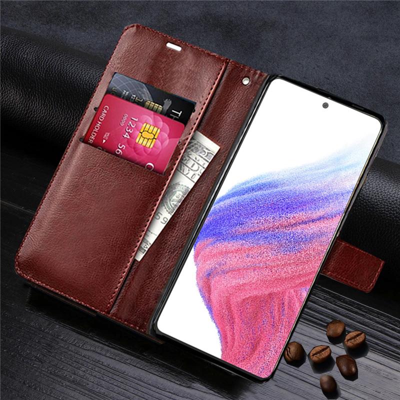 Case For Samsung Galaxy A53 A33 A73 A23 4G 5G Luxury Leather Book Wallet Flip Cover For Samsung Galaxy M23 M13 M32 4G 5G Shockproof Stand Phone Cases