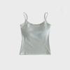 Women's Lace Camisole Top with Padded Bra and Bowknot Trim