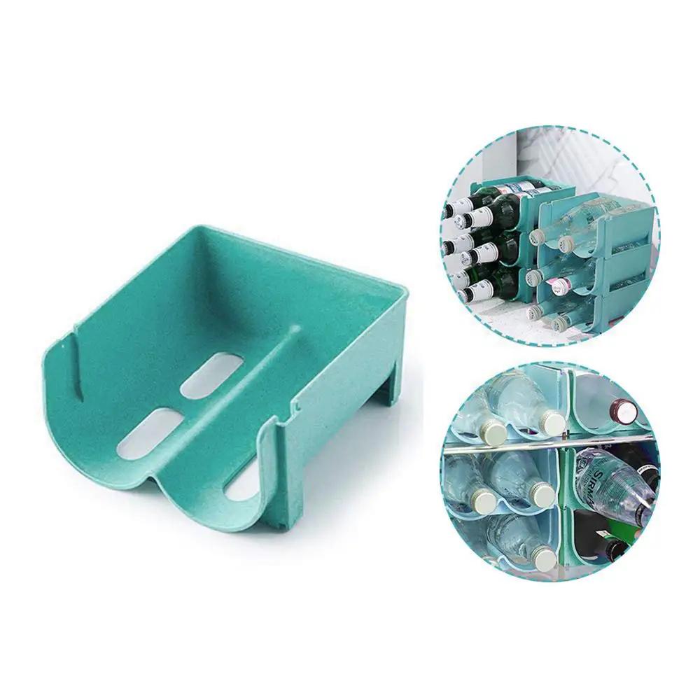 Bierlagerregal Kühlschrankregal Ablage Stapelbar Dosenbier Weinflaschenhalterregal Küchenaufbewahrung Kühlschrankorganizer Regale