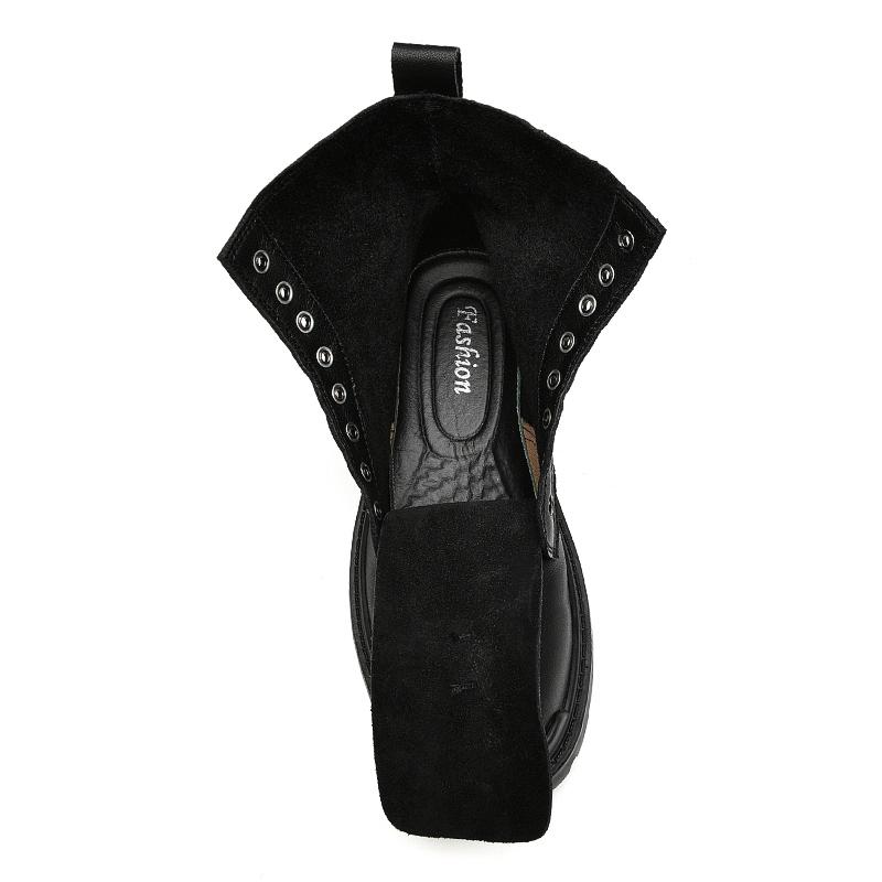 Fashion Men Boots  Genuine Leather Ankle Boots Outdoor Casual Comfortable Motorcycle Shoes Classic Big Size 38 -48 Man Shoes