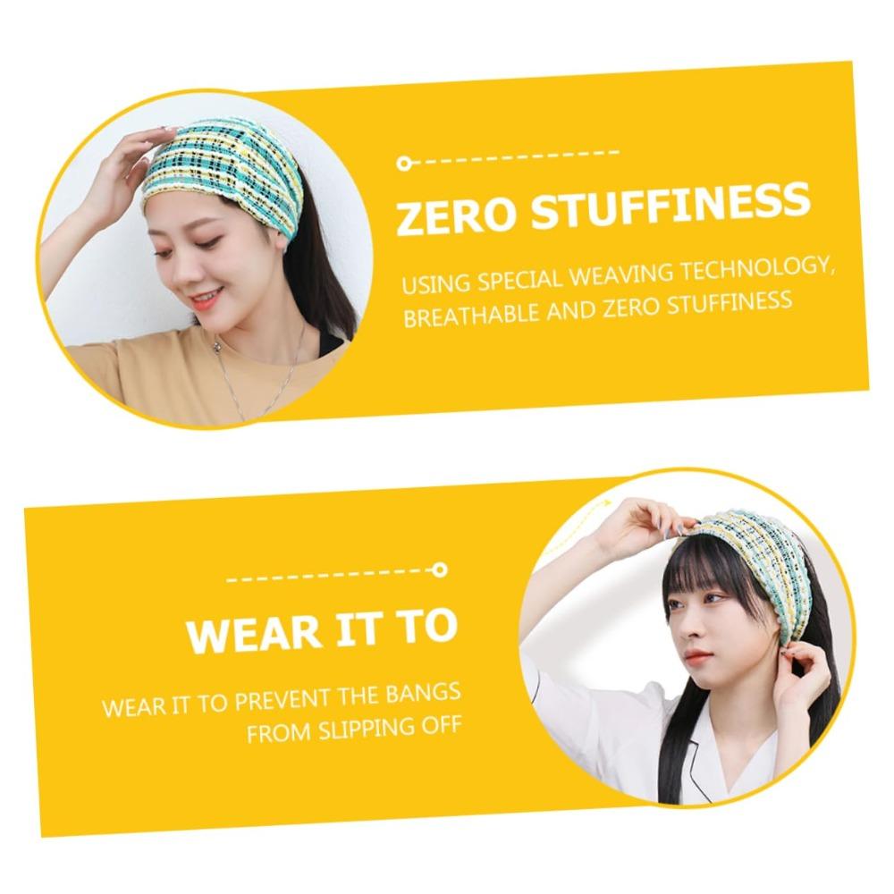 PartyKindom 2pcs Elastic Face Washing Headbands for Girls Comfortable Hair Accessories for Yoga Makeup and Bathing High Elasticity