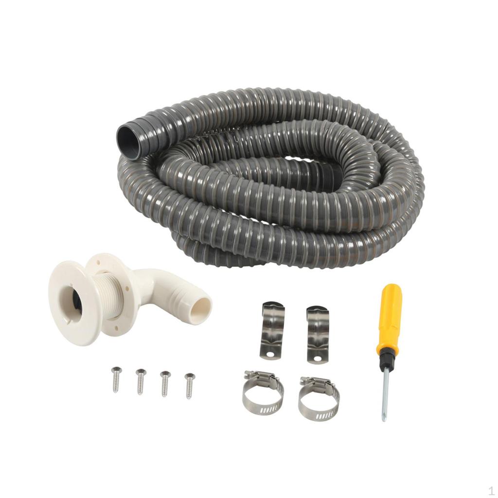 Bilge Pump Hose Installation Kit Marine Thru Hull Fitting Plumbing Screws Clamps PP