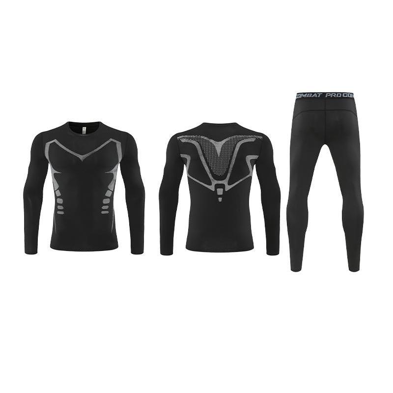 High Elasticity Quick Dry Sports Set for Kids & Adults - Printed Leotard, Base Layer for Basketball & Football Training Fitness.