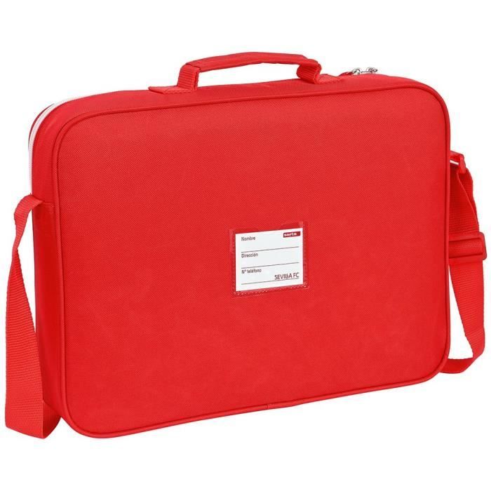 Portefeuille extrascolaire de Séville FC - SAFTA - Rouge - Polyester résistant - 38 cm x 28 cm x 6 cm