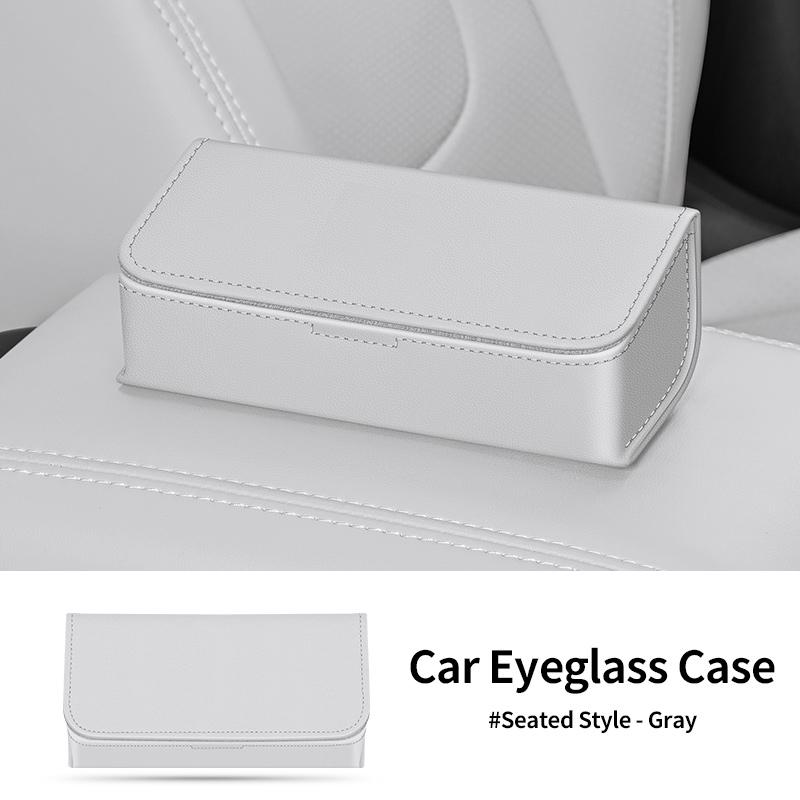Car Sun Visor Glasses Holder Leather Multi-functional Storage Case Auto Sunglasses Holder Car Storage Box Interior Accessories
