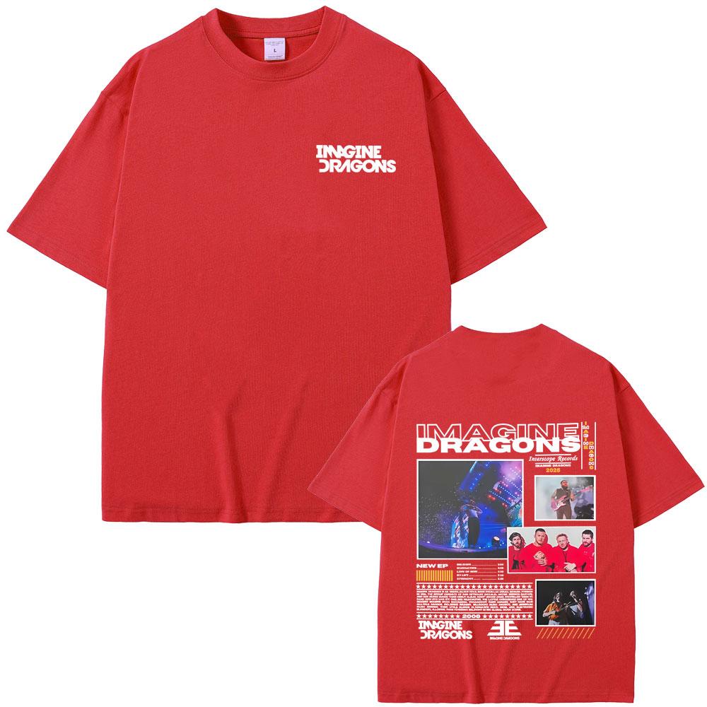 

Imagine Dragons Band Loom World Tour 2025 T Shirts Male Rock Punk Gothic Short Sleeve Men Women Casual Oversized Tshirt Tops S