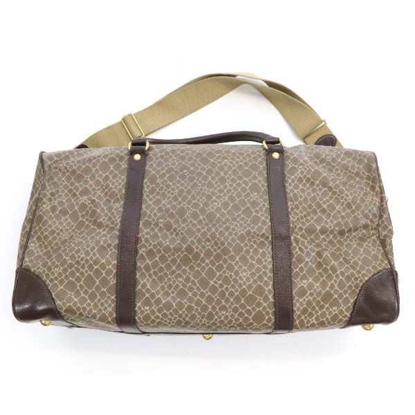 Nina Ricci Overall Handle Boston Bag Brown Key Charm with Pouch Women Used