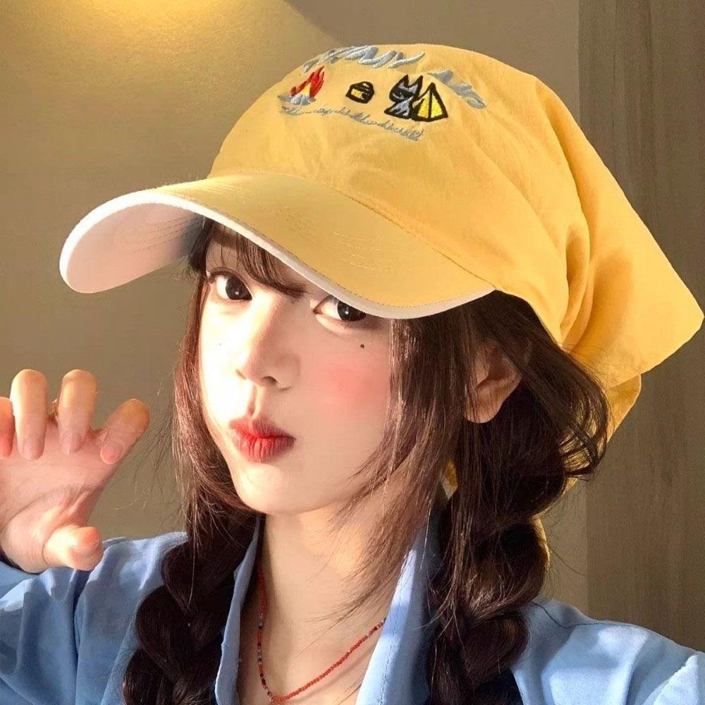 Cotton Triangle Headscarf Baseball Cap Breathable Sunshade Baseball Cap  Versatile