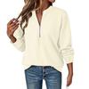Women's Casual Long Sleeve Half Zip Stand Collar Sweatshirt Top