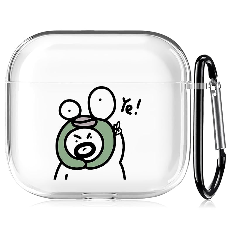 

AirPods 4 Case (2024 model) clear Fashionable funny cute fourth generation case creativity frog change character design simple air pods 4 fashionable