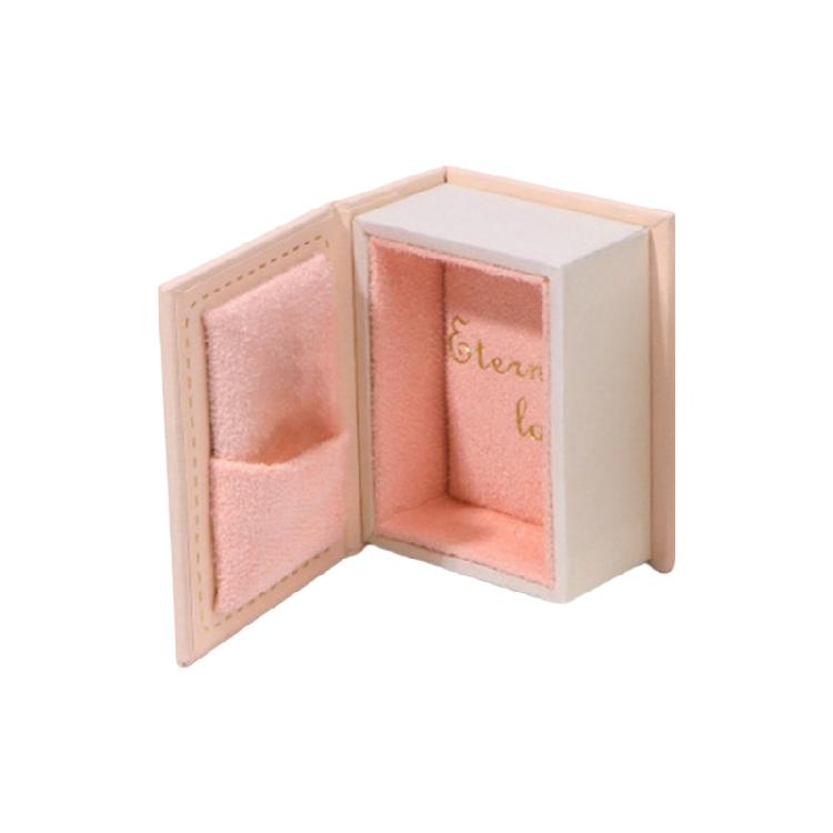 Artistics Sturdy Lint Jewelry Display Case In Book Shaped Designs Form Portable for Rings Pendants and Studs Use