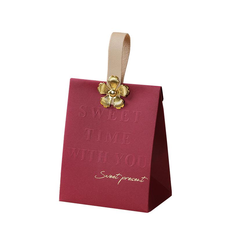 10 יחידות קופסת מתנה יצירתית ניידת קופסת נייר לממתקים לחתונה אריזות למסיבה קופסת נייר