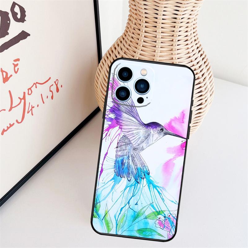 Hummingbird Phone Case For iPhone 17 Pro Max 14 13 12 11 15 16 Pro Max mini 15 16 Plus 16e Back Cover