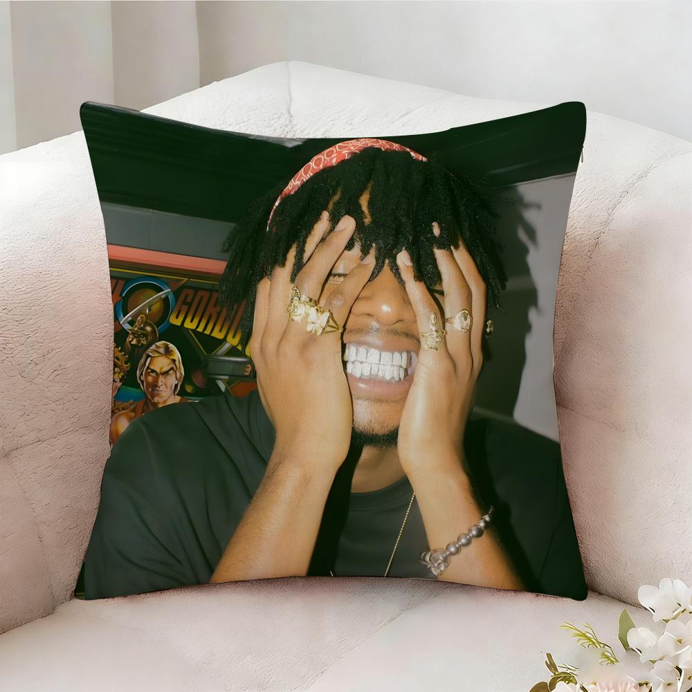 PPlayboi CCarti Pop Singer Pillow Case Pillowcase Doublesided Printed Sofa Cushion Bedroom Headboard Pillow