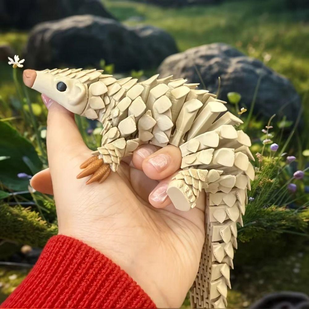 Articulated 3D Printed Pangolin Figurine Creative Animal Model Decoration  Indoor Outdoor Use