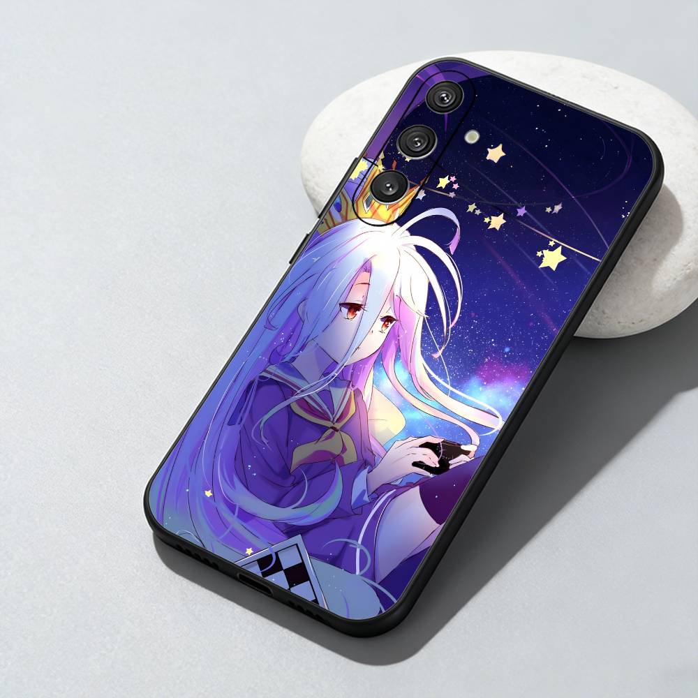 

No-game S-Shiro No-life Phone Case For Samsung Galaxy A73,A72,A71,A70,A52,A51 Others Soft Black Cover Samsung a31