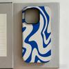 Luxury Y2K Blue Gray Stripes Phone Case for iPhone 17 16e 16 15 14 13 12 11 X XS XR XSMAX 7 8 Air Pro Max Plus Double-layer