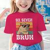 Fashion Kids T-Shirt Six Seven 67 Meme Graphic Print Boy and Girl Tees Top Summer Short Sleeve O Neck Casual Outdoor Kids Clothing