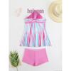 European-American Printed Spring Bikini 2025: Conservative Skirt-Style Women's Swimsuit.