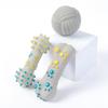 Squeaky Dog Toy Rubber Textured Barbell Bone Ball Dog Chew Toy Teeth Cleaning Toy for Aggressive Chewers Interactive Fetch Play
