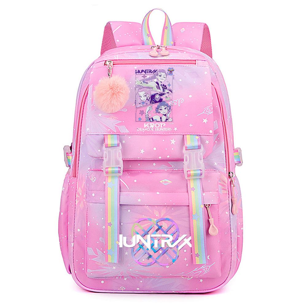 Anime K-Pop Lovci démonů Potiskovaný Velkokapacitní Voděodolný Batoh Teenger Studentka Dívka Chlapec Školní taška Taška na knihy Ženy Voděodolná Cestovní taška Mochila