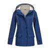 European and American Style Women's Hooded Windbreaker Coat, Fleece-lined, Waterproof, Suitable for Spring and Autumn.