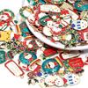 10-20pcs/lot Christmas Series Alloy Enamel Cute Pendant Santa Claus Elk Snowman Shape Charms For DIY Bracelet Necklace Accessory