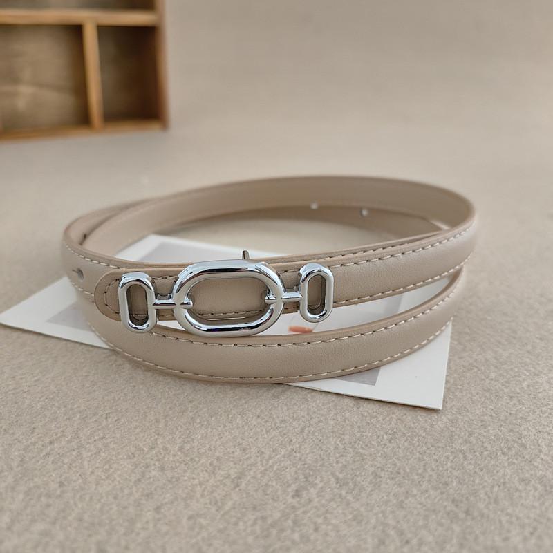 Belt Retro Womens With Oval Shaped Metal Buckle Decoration For Daily Office And