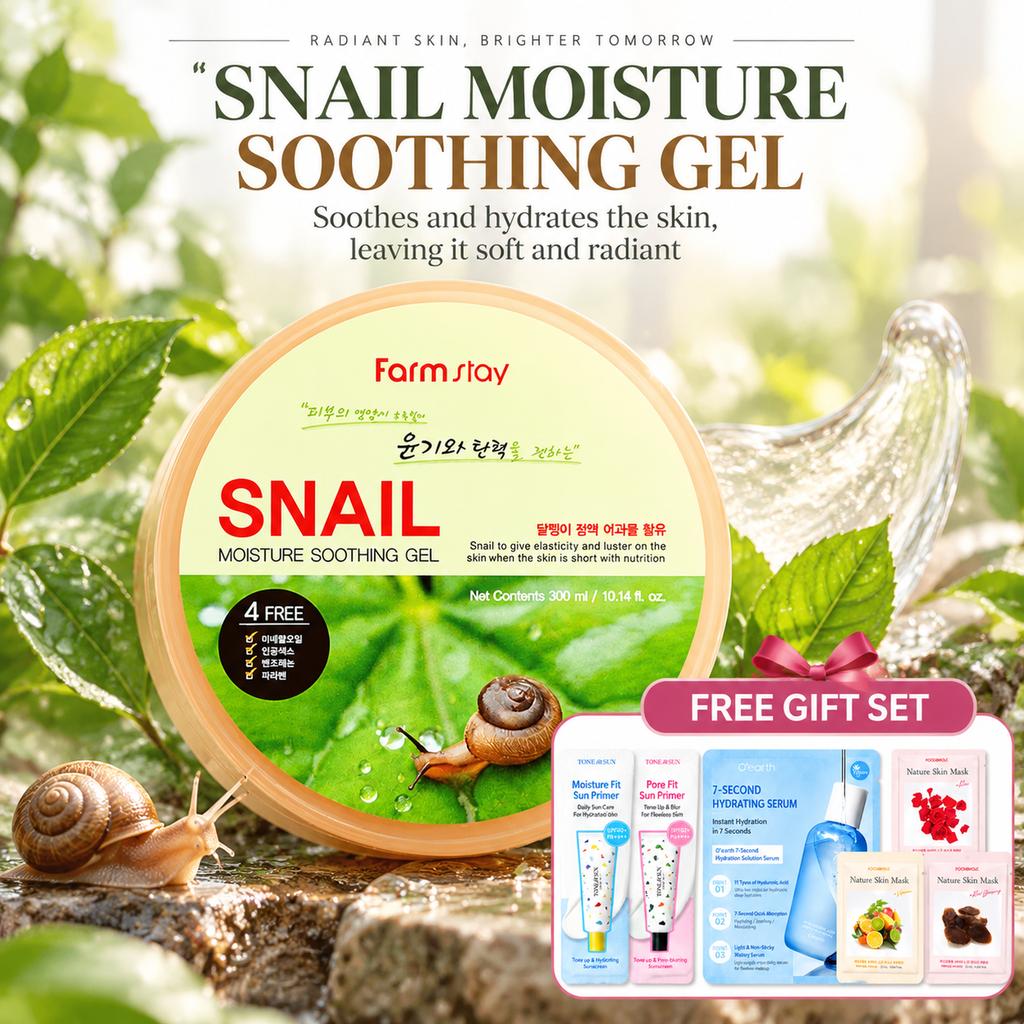Farmstay Moisture Soothing Gel Snail 300ml
