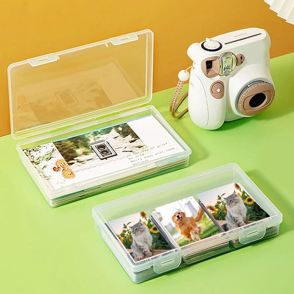 Transparent Idol Photo Storage Box Clear Container Card Collection Organizer  Small Card
