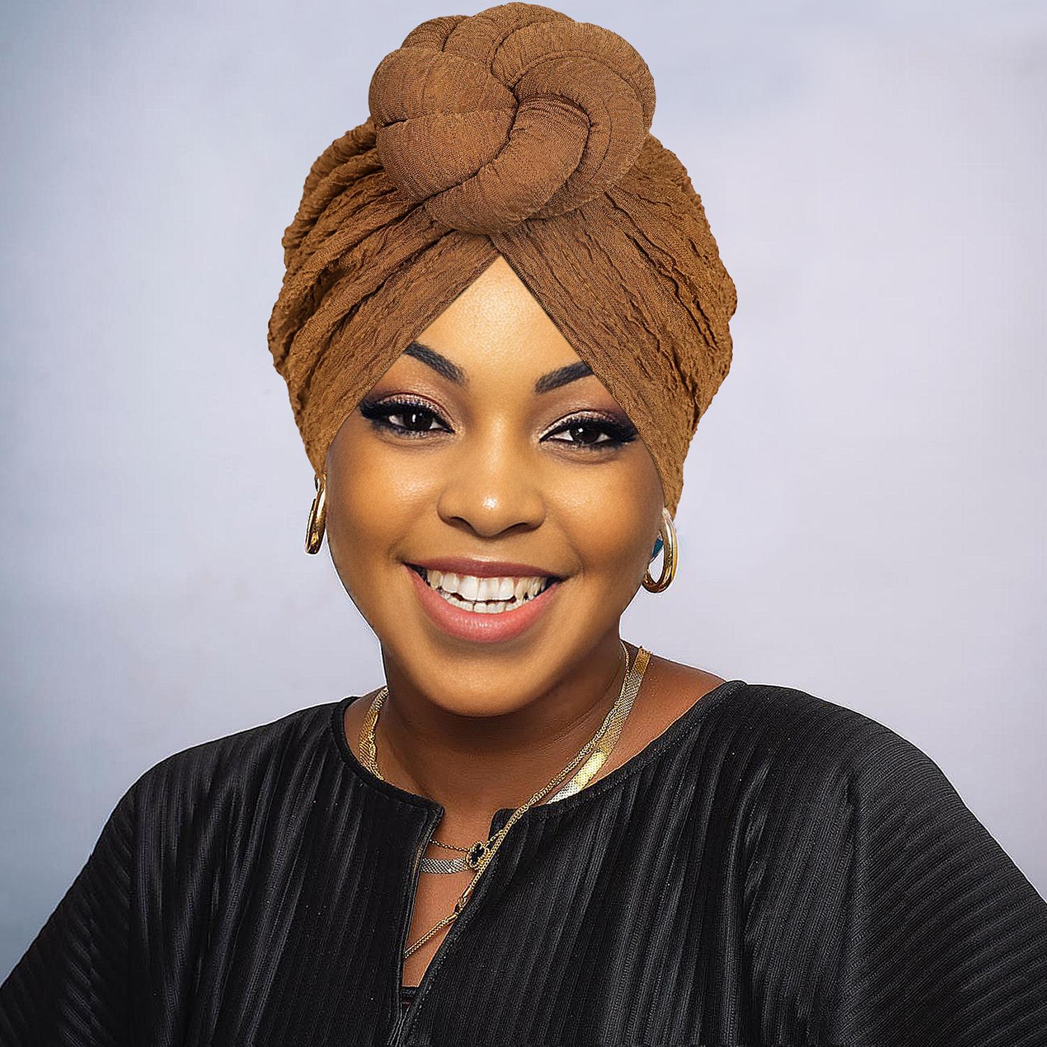 

Африканская мода на плетение узлов, легкая роскошь, преувеличенный стиль, свадьба ручной работы, важные случаи с ношением платков, шляп и т. д. One Size