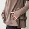 Rash Back Frill Over UV Brown Size Size L Spo-Pan Women's Guard, Hoodie, Amphibious, 95% Protection, Moisture-Wicking, Quick-Drying, Beige, 314061,