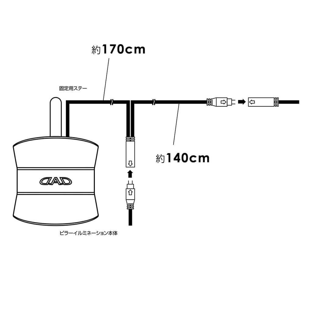 Garson D.A.D Pillar Illumination GE047-01-01 (Product: 2 pieces) GARSON DAD <Requires separate power supply unit>