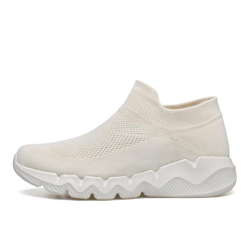Red Knit Men's Sock Shoes Slip-on Lightweight Casual Sneakers Unisex Big Size 48 Non-slip Comfortable Sport Shoes Women Sneakers