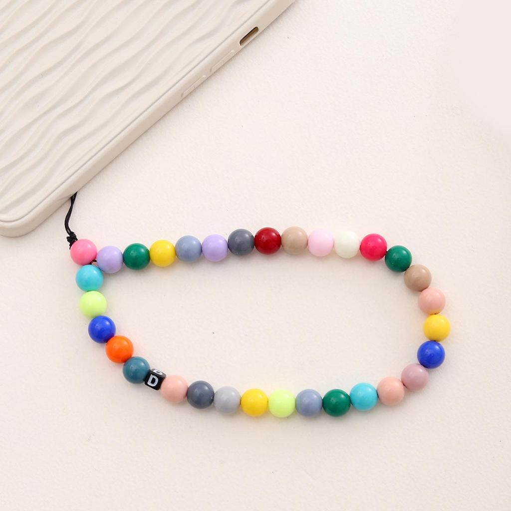 Colorful Bear Cartoon Phone Case Lanyard with Square Plaid Electroplating