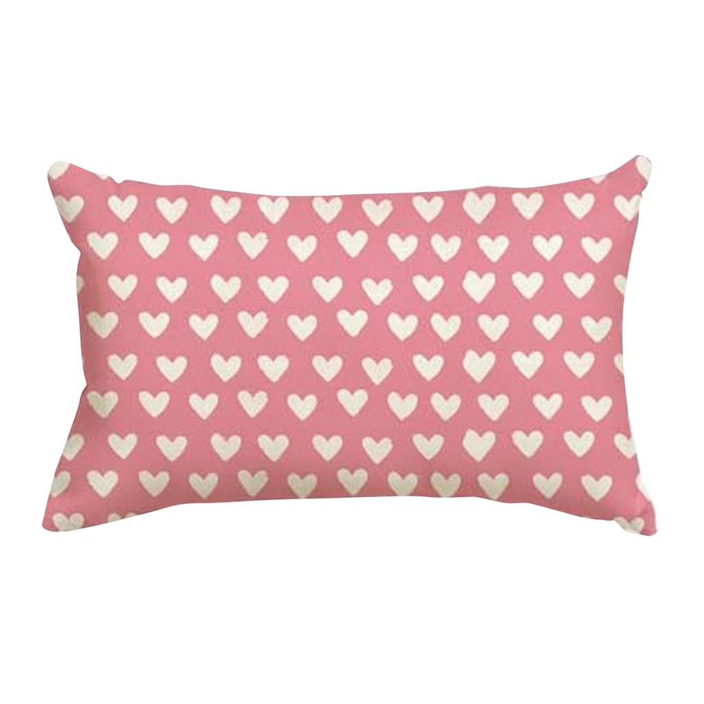 Valentine's Day Pillow Cover, Valentine's Day Heart Striped Wedding Cushion Cover, Sofa Decoration