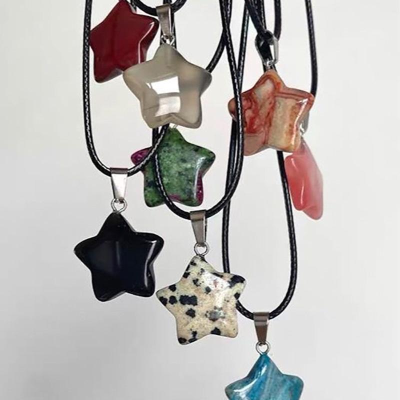 Star Pendant Star Charm Fashion Jewelry Accessory Natural Stone Material Jewelry Findings Perfect Gift for Women Girls