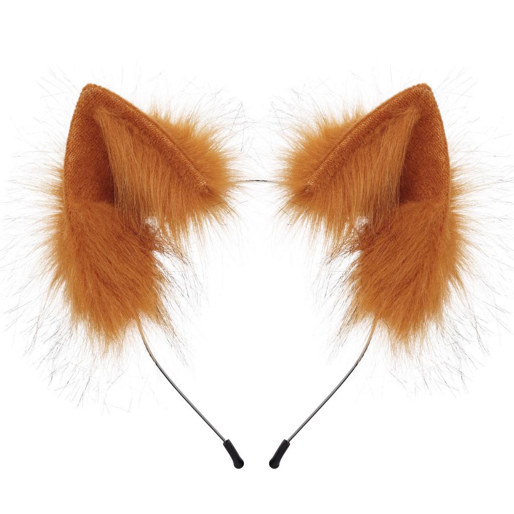 Realistic Handmade Plush Cat & Fox Ears Headband - Japanese Lolita Style Hair Accessories