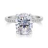 Women's 1 Carat Moissanite Ring: Pure Silver and Platinum Wedding Proposal Gift