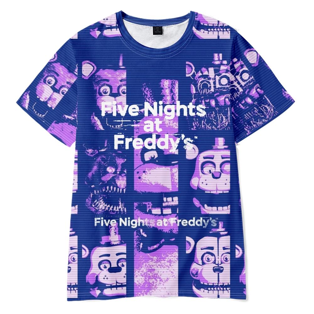 Módní kreslená trička Five Nights At Freddy's pro ženy a muže, letní oblečení, fitness tričko s kulatým výstřihem, pánské tričko nadměrné velikosti, topy