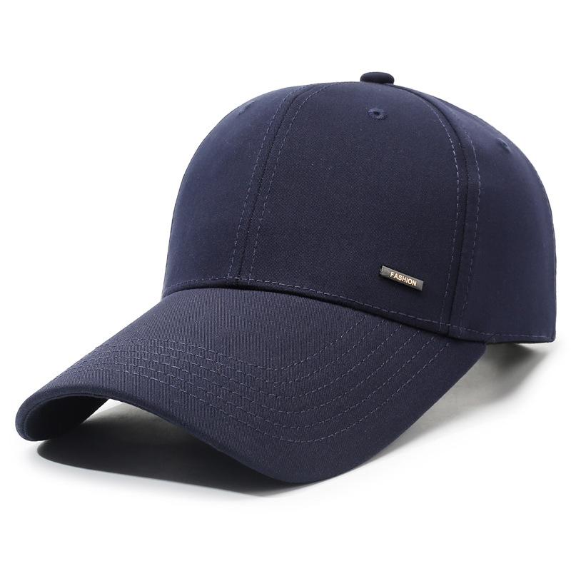 Middle-Aged Men S Baseball Cap Spring And Autumn Extended Brim Sun Protection Sunshade Cap Outdoor Running Sports Hat Adjustable тёмно-синий
