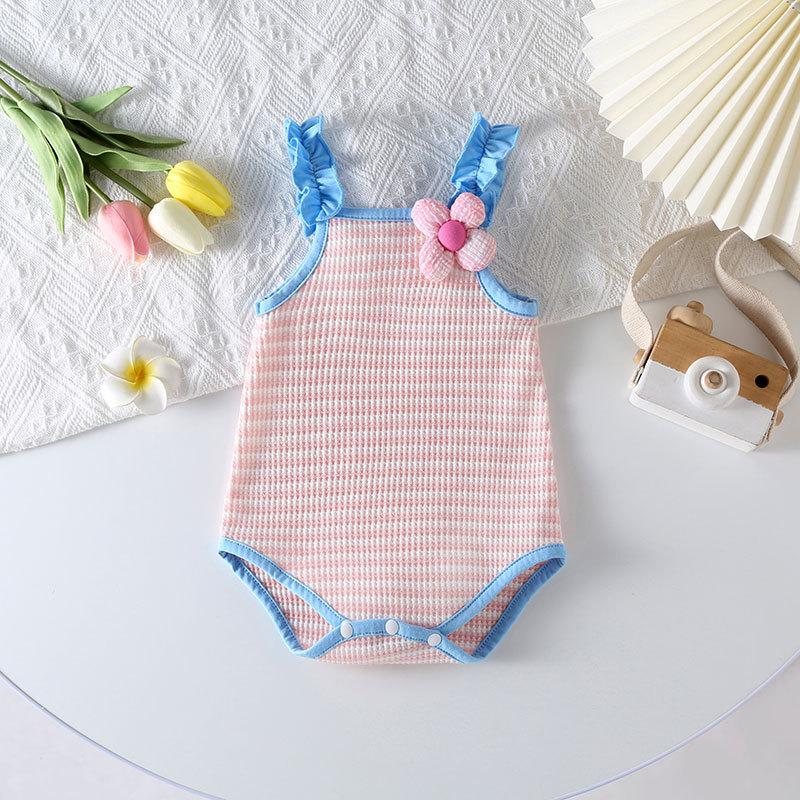 

Personalized New Summer Baby Camisole, Embroidered Jumpsuit Princess Jumpsuit, Baby Girl Summer Bag Fart Jumpsuit 66cm&No Need Custom розовый