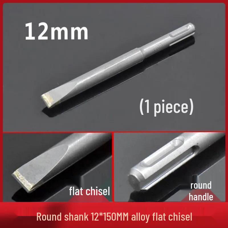 Elektryczny zestaw dłut udarowych: Uchwyt sześciokątny i kwadratowy, Szpiczaki i płaskie dłuta do rowkowania betonu i ścian