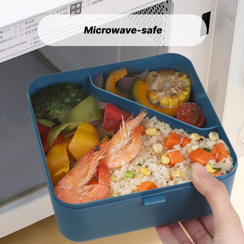 2pcs/set Large-capacity Portable Lunch Box Set Insulated Lunch Box with Tableware - Suitable for Schools and Offices Durable