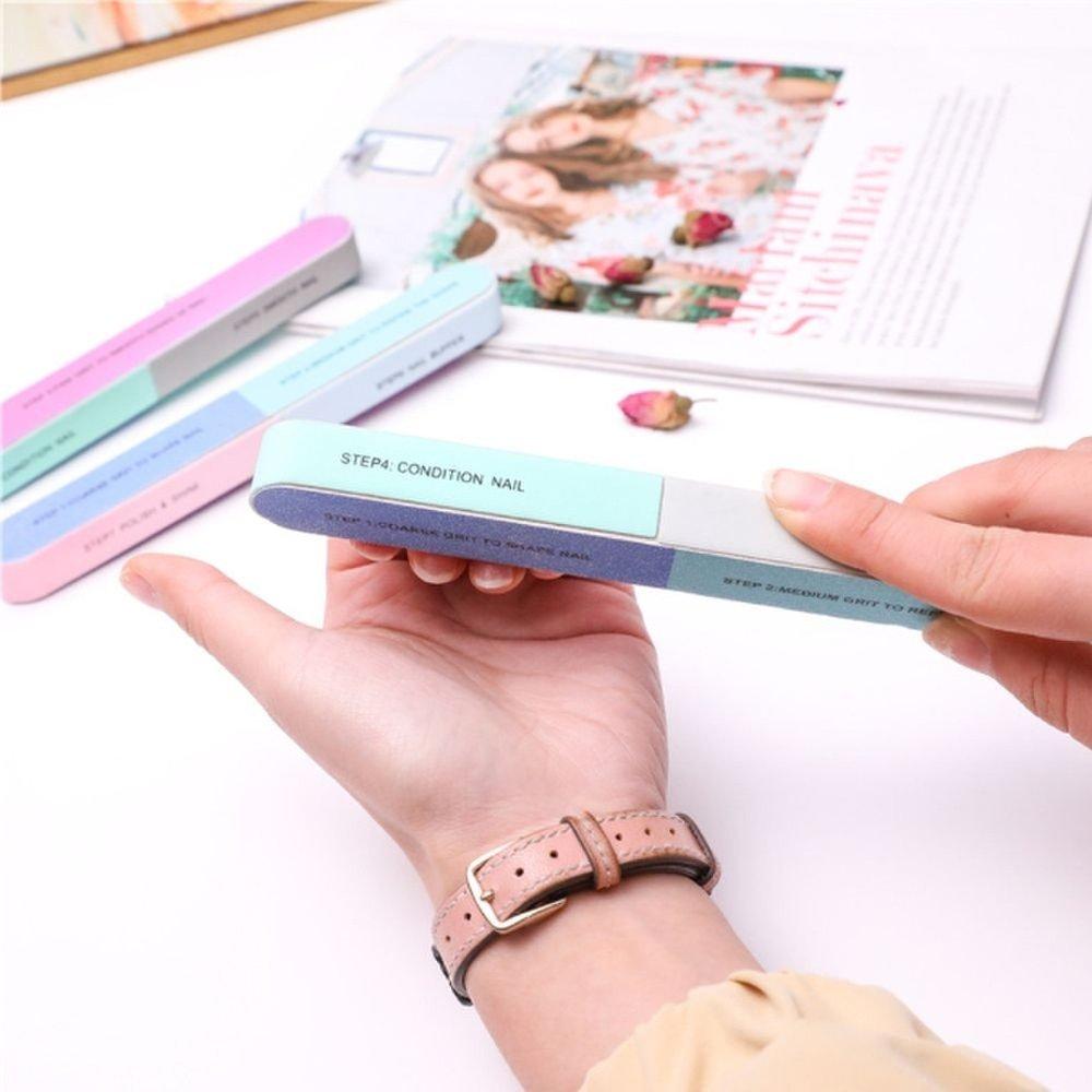 7 Step Nail File Art Sanding Block Nail Trimming Self Nail
