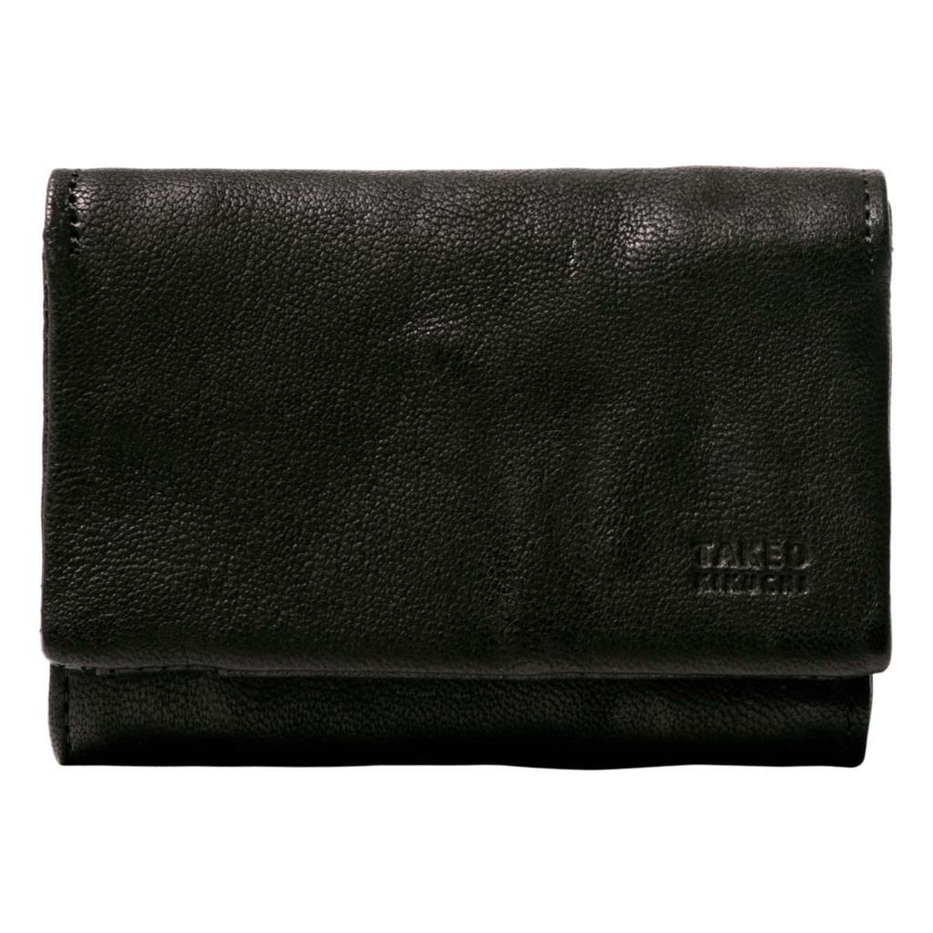 Takeo Kikuchi Mini Genuine Limited Edition Folding Sheepskin Black Men's Tri-fold Wallet, Leather, Oyster, Color, 720623, Tri-fold Wallet, Wallet,