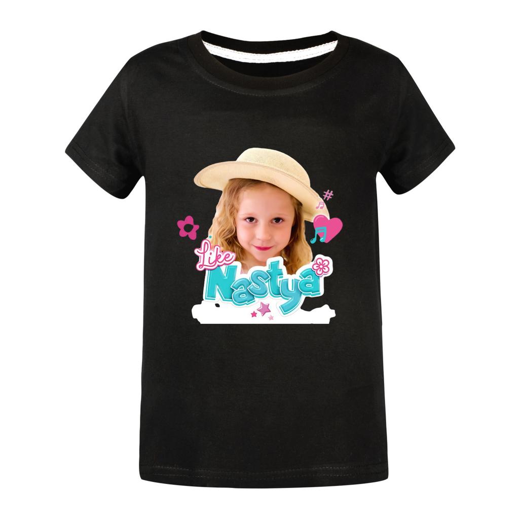 New Nastya Tshirt for Children Cartoon Printed T Shirts Baby Girls Short Sleeves Tops Kids 2026 Summer Clothing Boys Streetwear