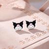 Beixi S925 Sterling Silver Kuromi Cartoon Stud Earrings - Cute & Trendy